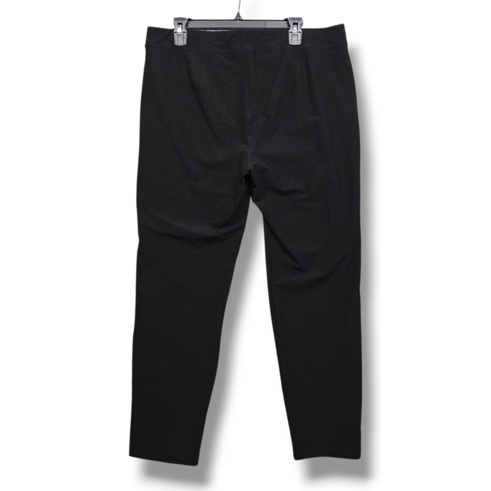 Eileen Fisher Crepe Slim Pant Womens XL Black High Rise System Washable Stretch - Picture 4 of 8